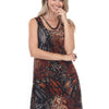 Stretchy Abstract Short Maxi Dress