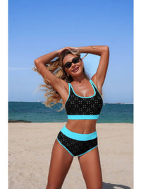 The Bondi Push-Up Bikini – push-up triangle high waisted band bikini, view 3
