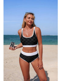 The Bondi Push-Up Bikini – push-up triangle high waisted band bikini, view 5