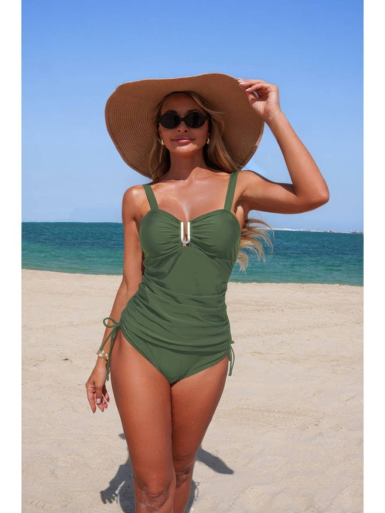 The Newport Tankini Set – two-piece tankini with padded top, adjustable straps, drawstring bottoms