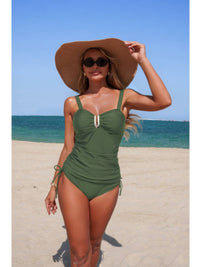 The Newport Tankini Set – two-piece tankini with padded top, adjustable straps, drawstring bottoms
