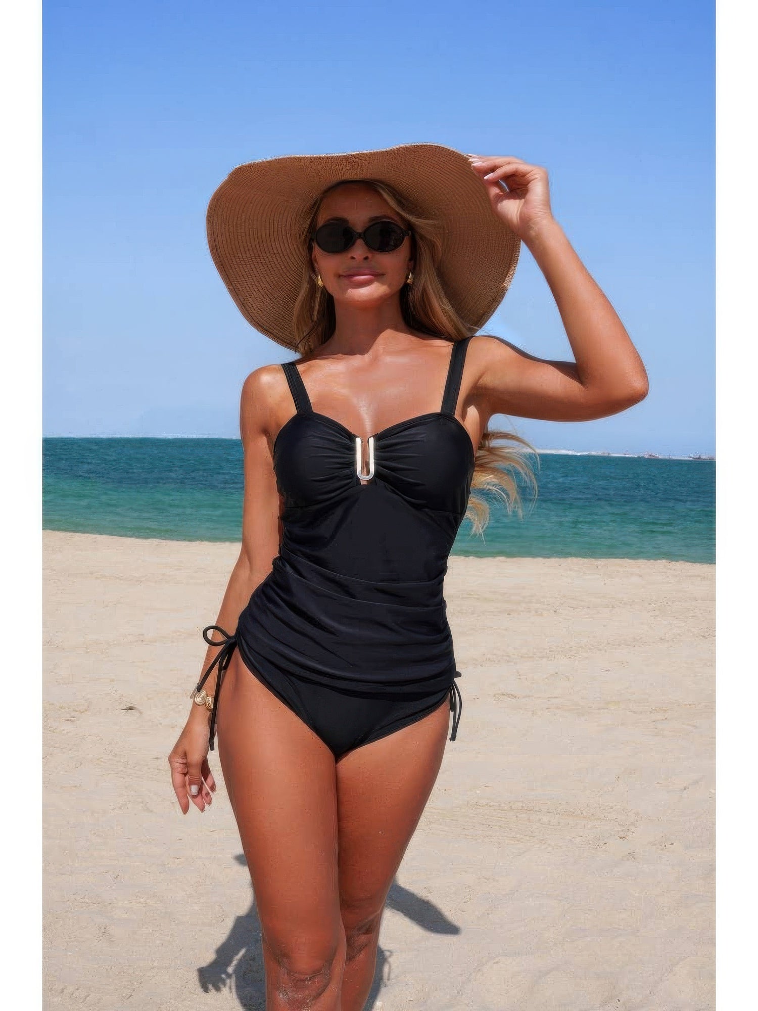 The Newport Tankini Set – padded drawstring tankini set, view 5