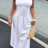 Square Neck A Line Sleeveless Flowy Long Dress