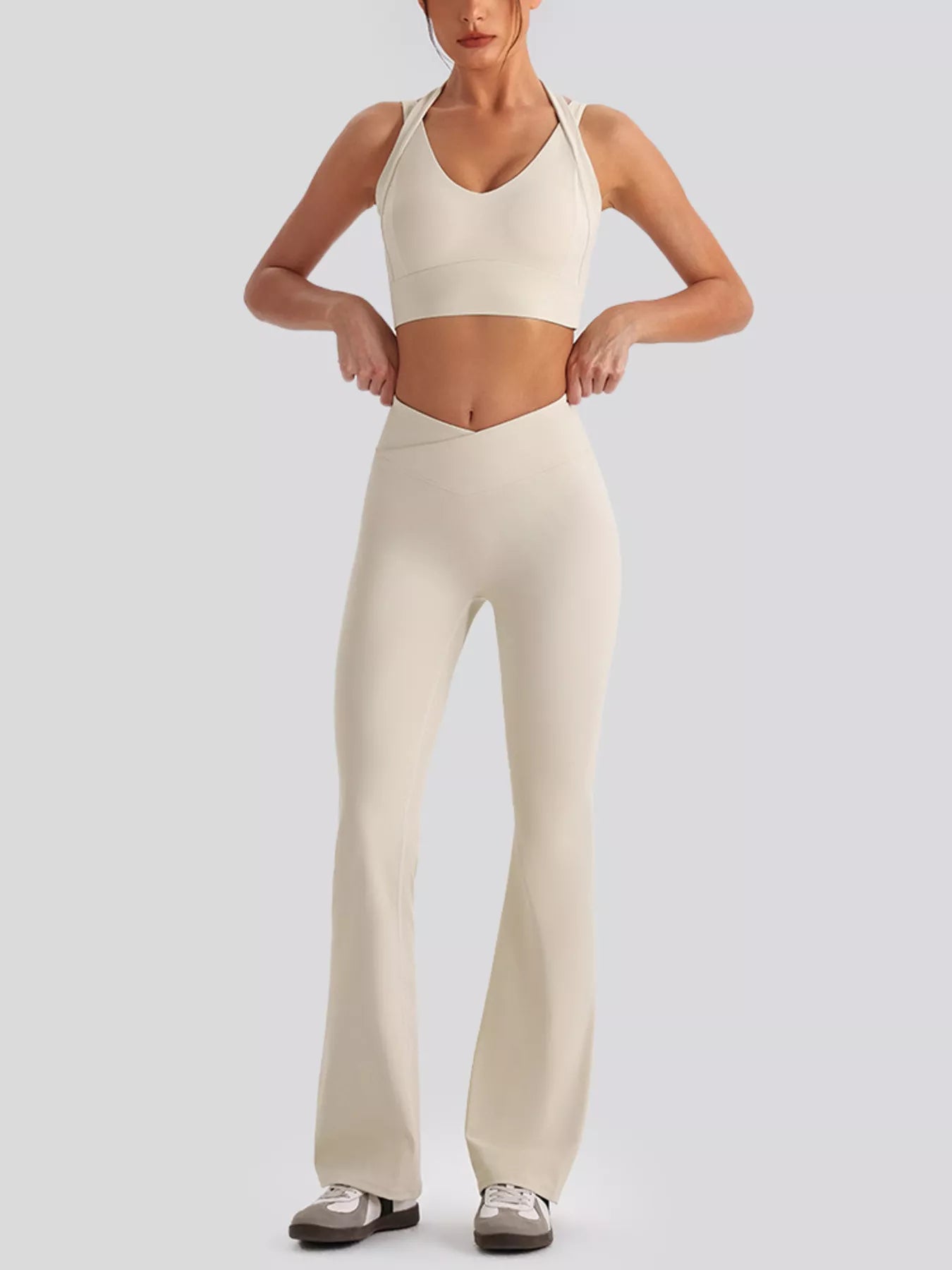 The Cleo Criss-Cross V-Neck Tank & Legging Set