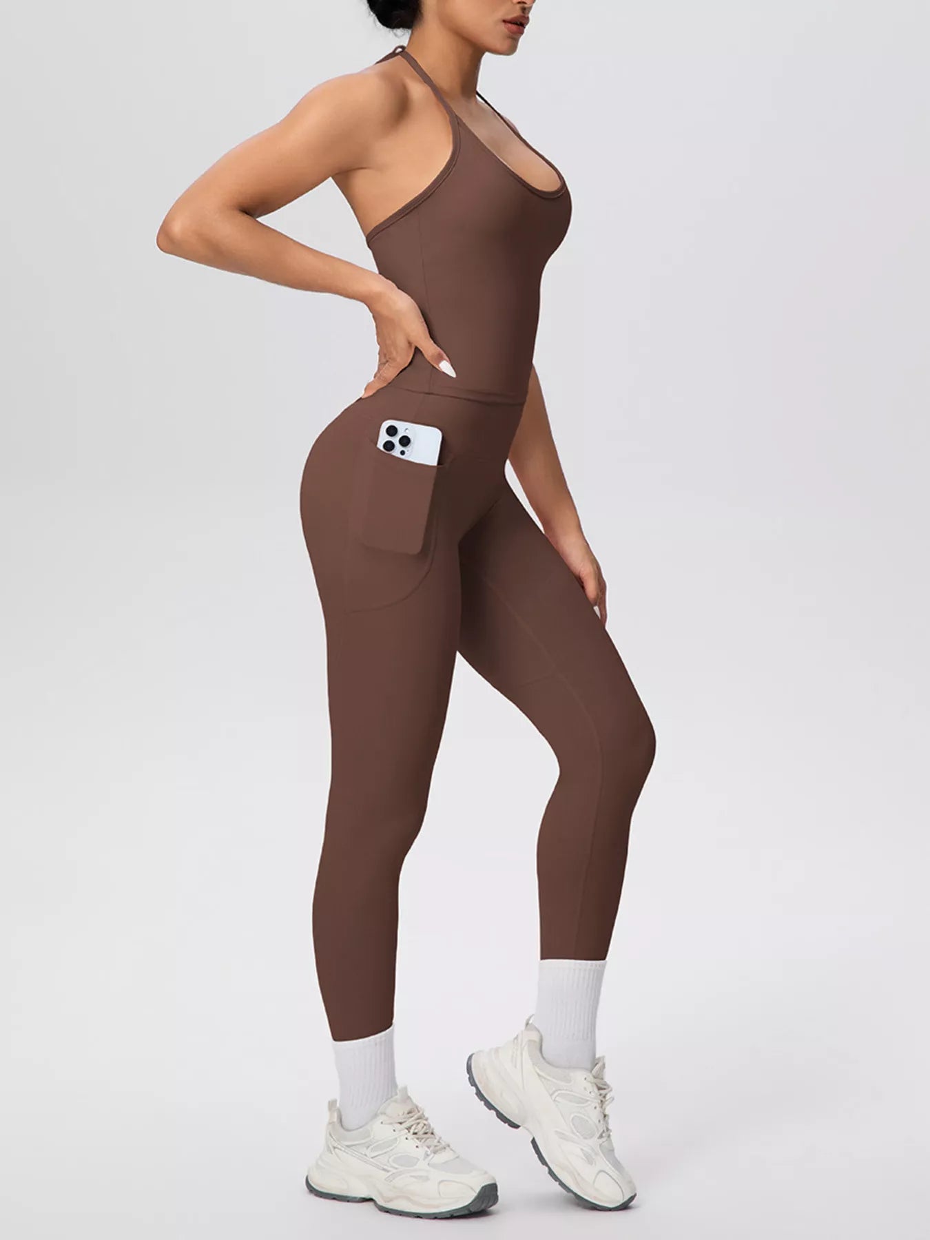 The Lucia Soft Halter Cami & Legging Set