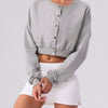 The Cleo Cropped Button Cardigan