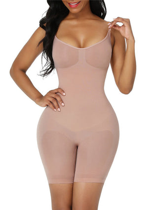 Full Size Spaghetti Strap Shaping Romper Plus Size