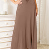 Double Take Full Size Soft Rayon Drawstring Waist Maxi Skirt