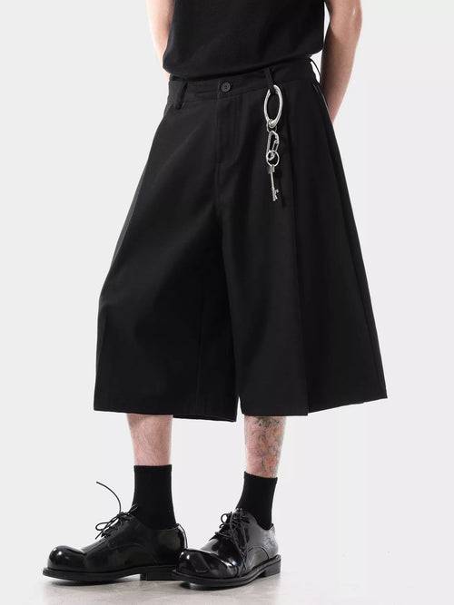 Men's Wide-Leg Cropped Shorts