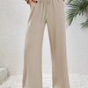 Casual Drawstring Wide Leg Pants