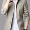 Men's Plus Size Button Up Long Sleeve Jacket