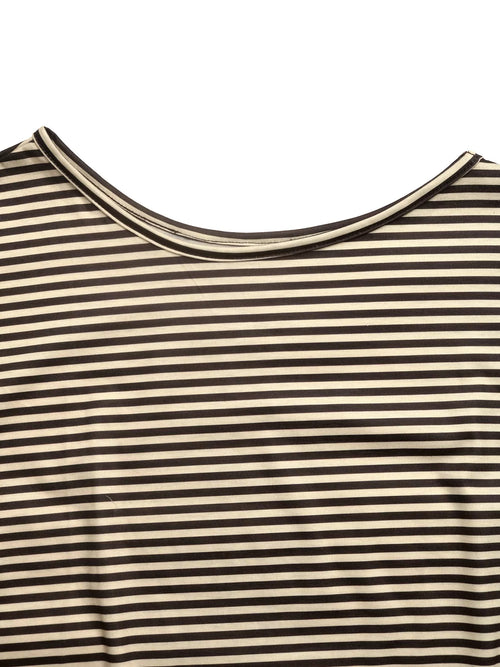 Striped Single Shoulder T-Shirt