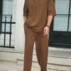 Men's Plus Size Half Sleeve Top and Pants Set