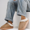 Furry Round Toe Platform Slippers