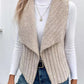 Open Front Fuzzy Vest Coat