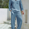 Men's Plus Size Long Sleeve Top and Pants Set