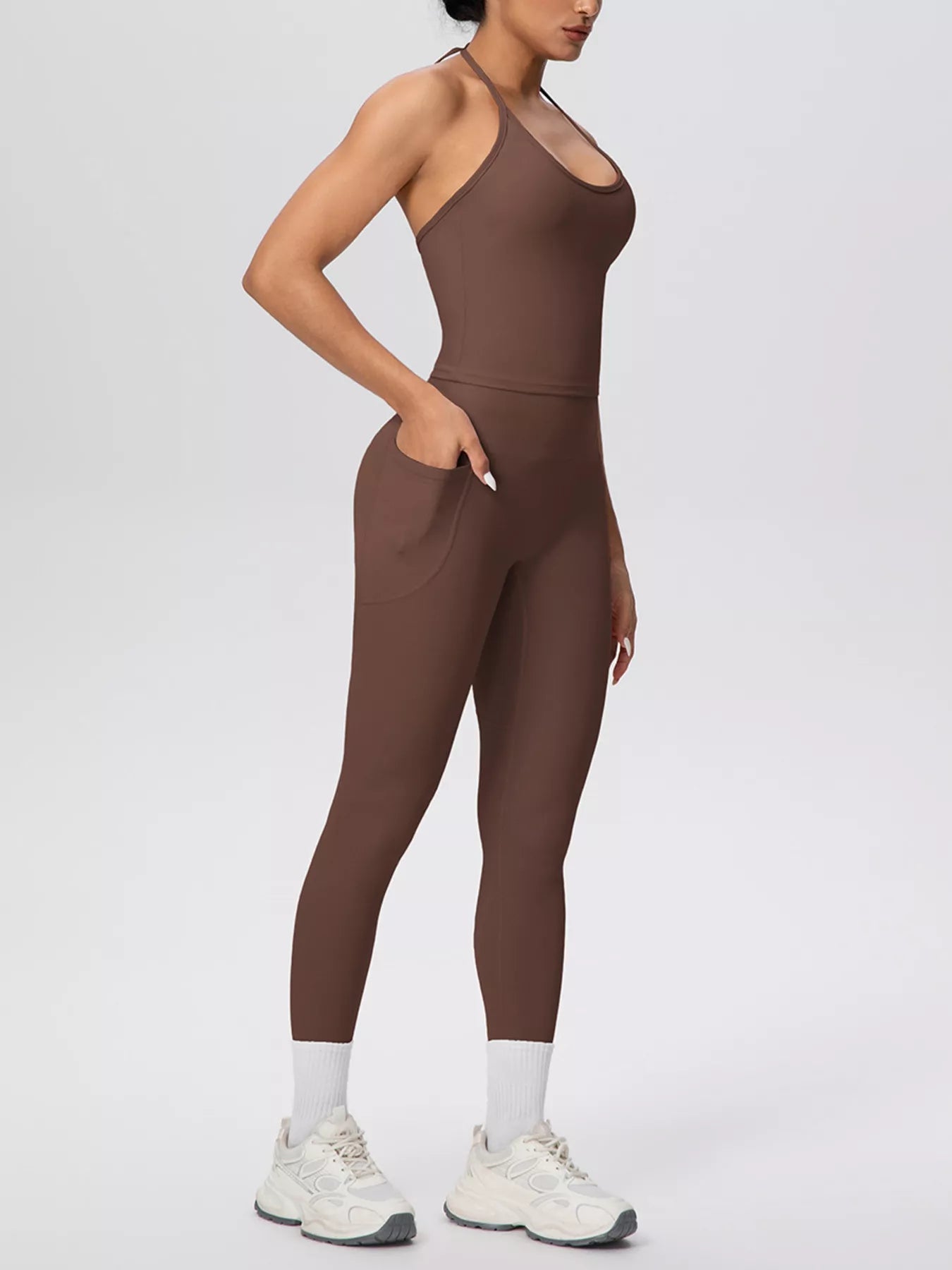 The Lucia Soft Halter Cami & Legging Set
