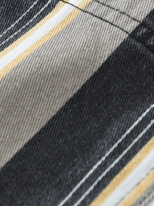 Men's Plus Size Striped Casual Long Sleeve Shirt