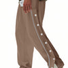 Men's Full Size Loose Fit Side Snap Button Track Pants Plus Size