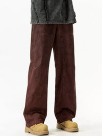 Men's Plus Size Loose Fit Casual Pants in dark color, featuring a relaxed silhouette suitable for casual wear.