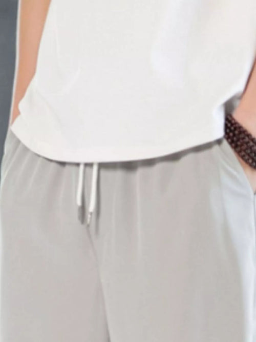 Men's Plus Size Lightweight Cropped Casual Pants