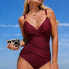 Ruched Crisscross One-Piece Swimsuit