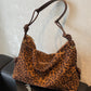 Suede Large Shoulder Bag