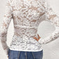 Lace V-Neck Long Sleeve Top