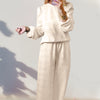 Double Take Texture Long Sleeve Top and Wide Leg Pants Set