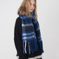 Fringe Plaid Polyester Scarf