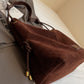 Suede Large Shoulder Bag