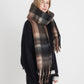 Fringe Plaid Polyester Scarf