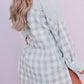 Pocketed Plaid Collared Neck Long Sleeve Shirt