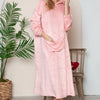 Full Size Pocketed Hooded Midi Lounge Dress