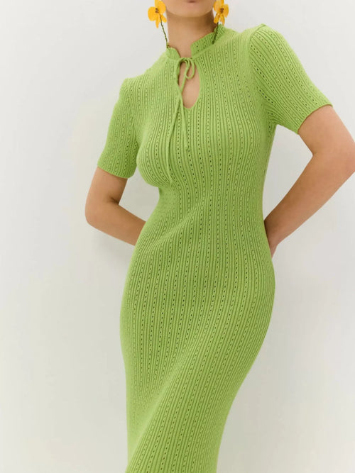 Short Sleeve Knitted Mermaid Dress