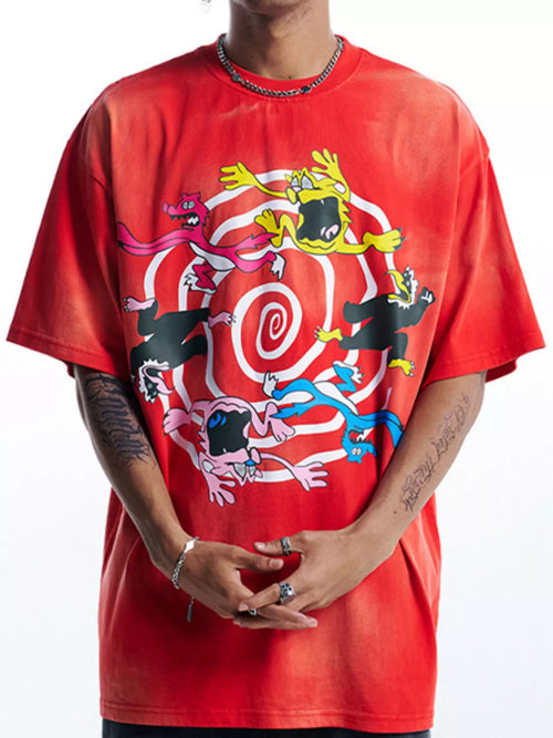 Men's Graphic Round Neck Half Sleeve T-Shirt