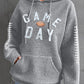 GAME DAY Football Drawstring Long Sleeve Hoodie