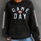 GAME DAY Football Drawstring Long Sleeve Hoodie