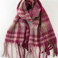 Fringe Plaid Polyester Scarf