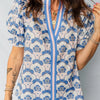 Floral Print Puff Sleeve Blouse