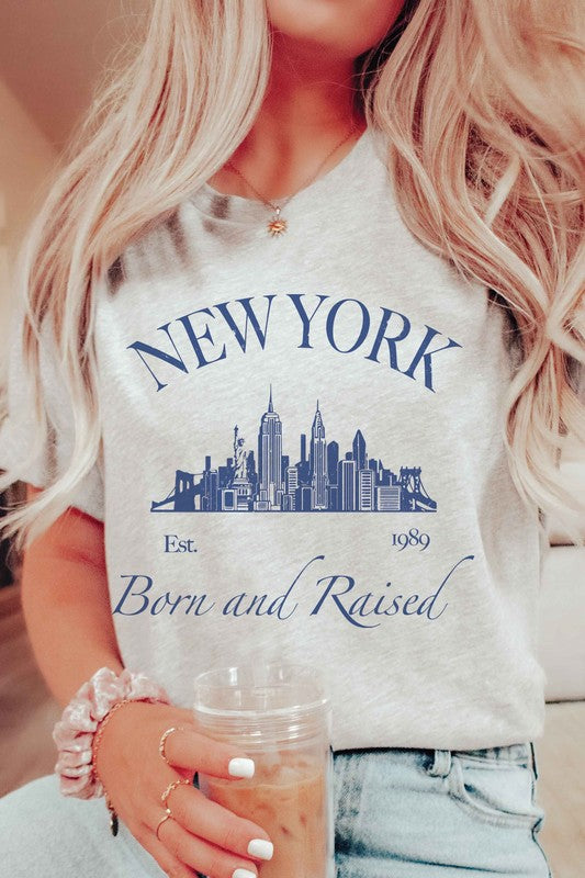 NEW YORK BORN AND RAISED Graphic T-Shirt