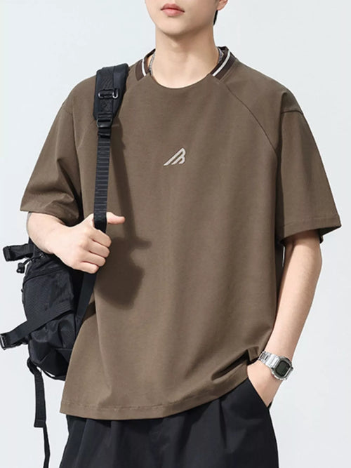 Men's Plus Size Round Neck Short Sleeve Tee