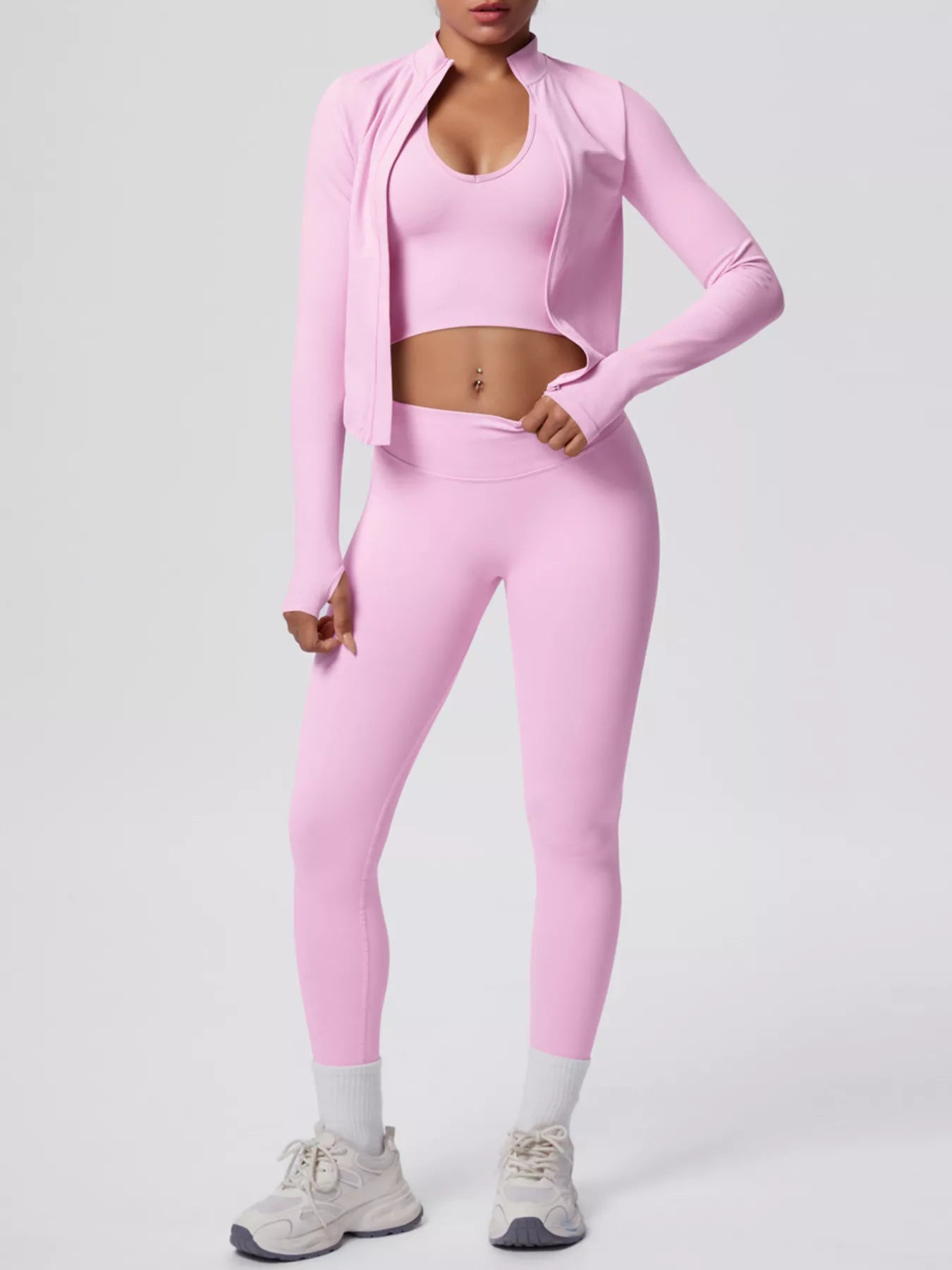 The Lucia Three-Piece Tank, Jacket & Legging Set
