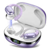 CASCHO Ear Buds Wireless Earbuds Bluetooth 5.3 Headphones 60hrs Playtime with Digital Display Sports Wireless Headphones with Earhook Deep Bass IPX7 Waterproof Over-Ear Earbuds for Android iOS Purple