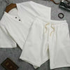 Men's Plus Size Short Sleeve Top and Shorts Set