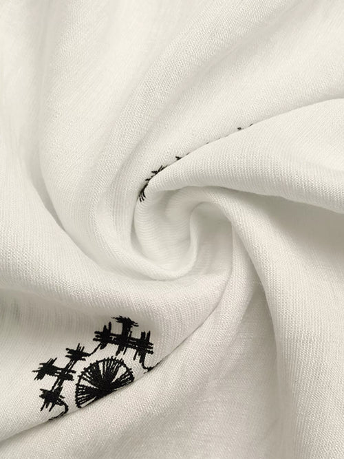 Printed Wide Strap Midi Dress