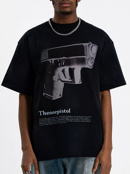 Men's Graphic Round Neck Oversized T-Shirt