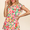 Haptics Floral Peplum Babydoll Blouse