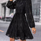 Lace Button Down Long Sleeve Mini Dress