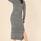 V-Neck Sweater Maxi Dress